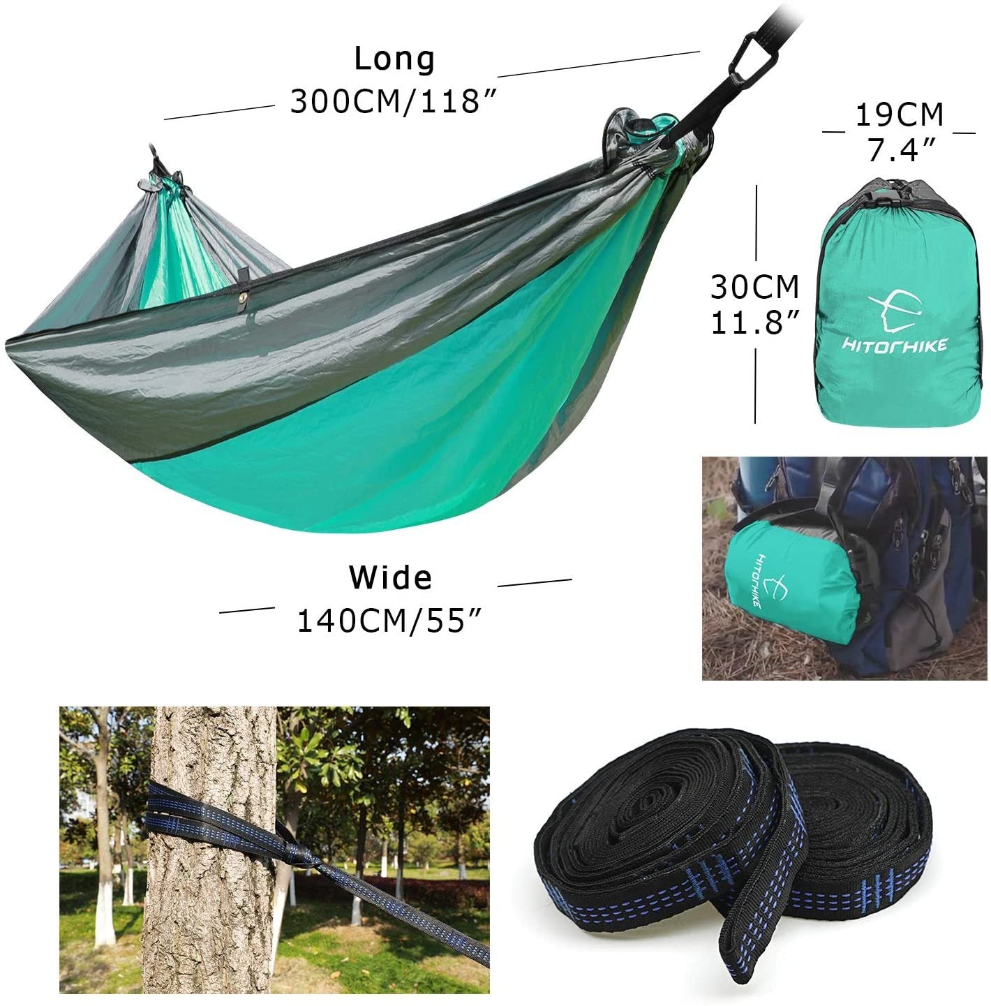 Portable Nylon Parachute Outdoor Double Hammock