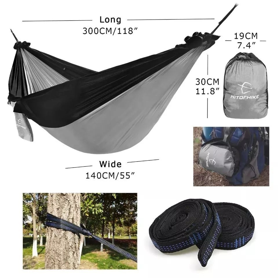 Portable Nylon Parachute Outdoor Double Hammock